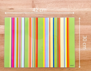 4 Tischsets Platzsets abwaschbar Stripes sortiert von ARTIPICS - Kunststoff 42x30 cm